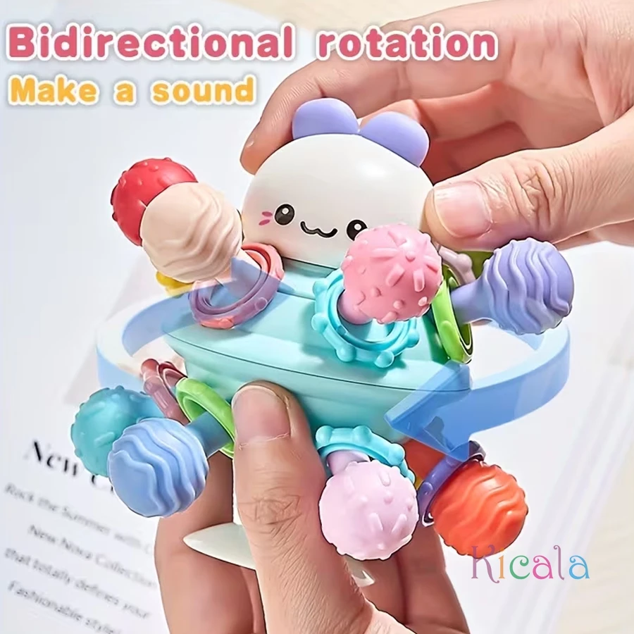 Juguete para bebé, bola redonda de silicona suave, sonajero de mano, mordedores masticables, juguetes para bebés de 0 a 12 meses - imagen 3