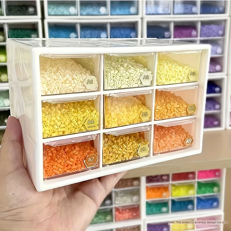 Mini caja de almacenamiento con cajón transparente, adecuada para cuentas, cosméticos y más – Organizador de escritorio con múltiples compartimentos - imagen 2