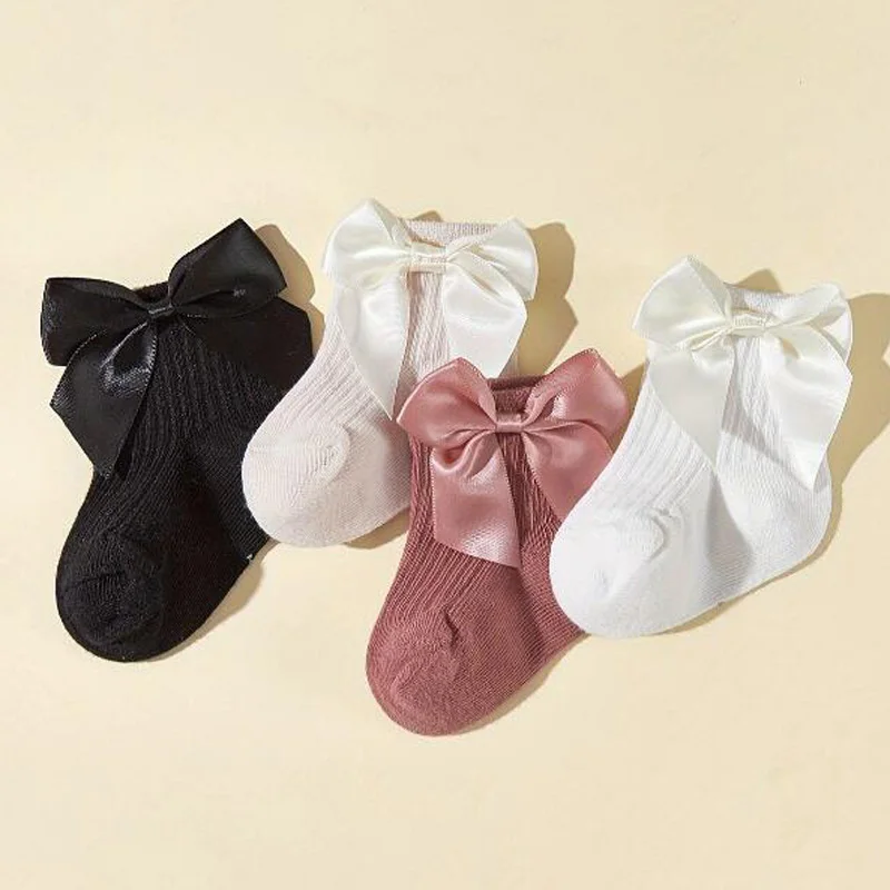 Calcetines de algodón con lazo y encaje para niñas – Princesa coreano - imagen 2