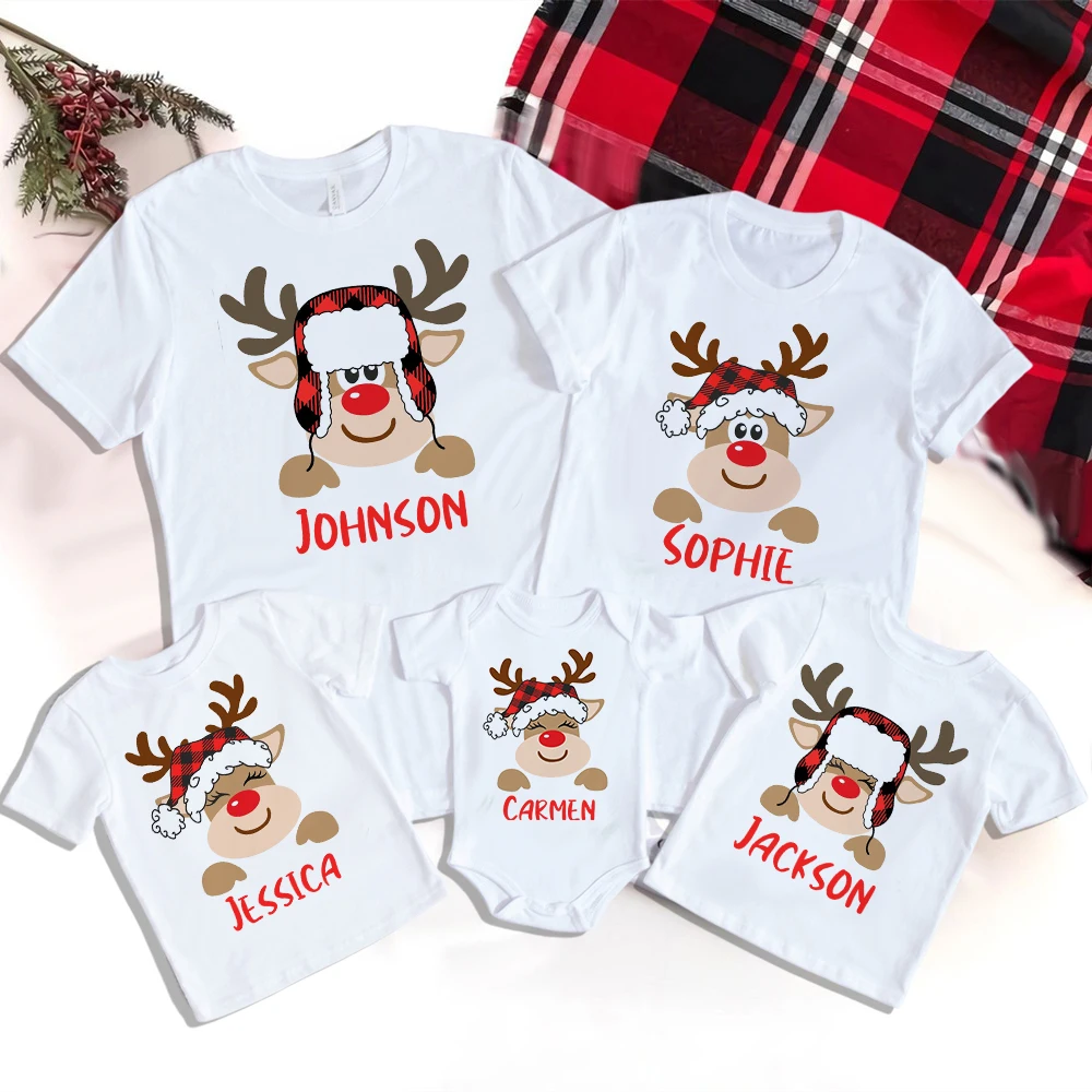 Camisetas familiares de Navidad personalizadas – Traje conjunto para padres e hijos