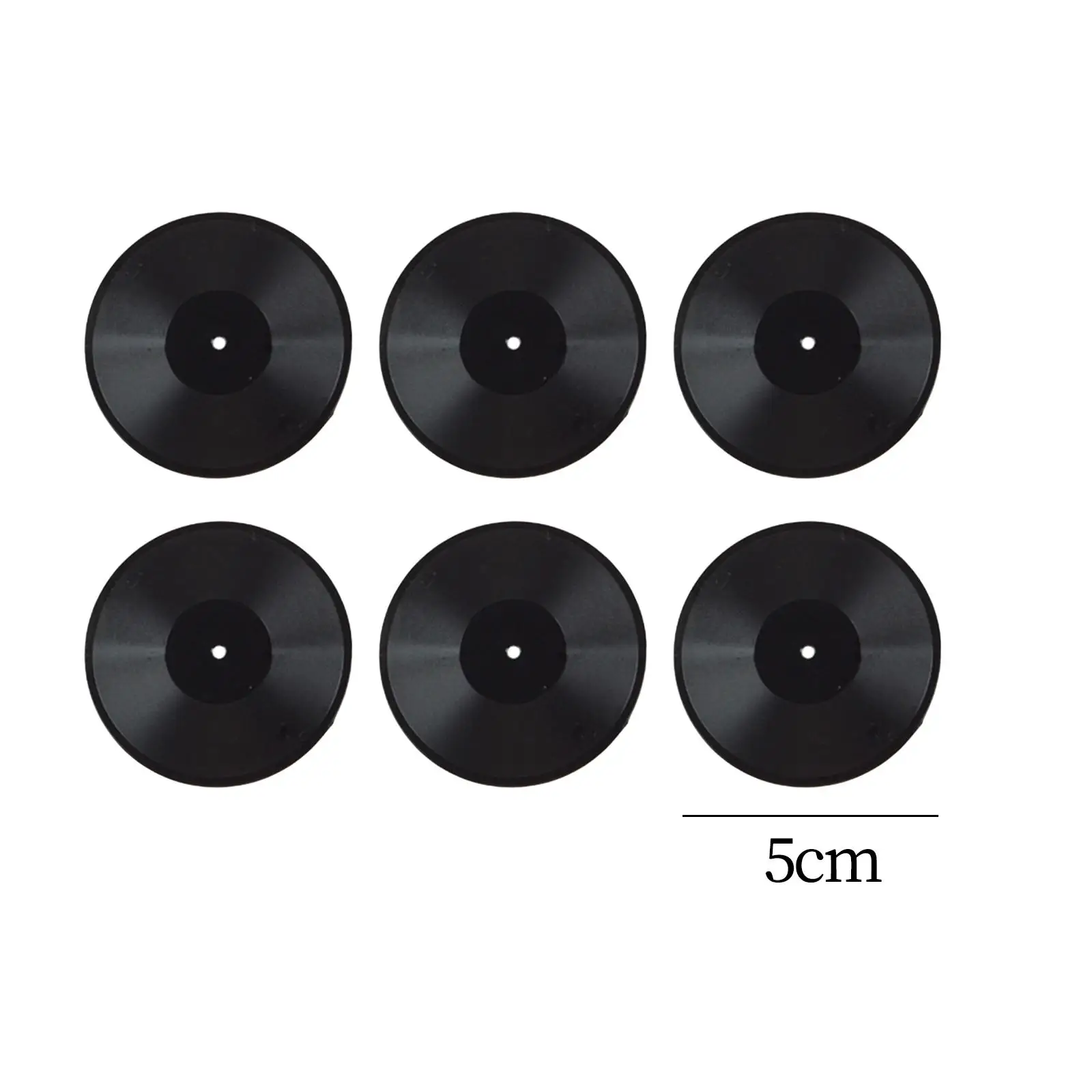 6x Simulation 1/6 Scale Miniature Records Model Scenery Supplies Mini Vinyl Records for Home House Living Room Bedroom Ornaments