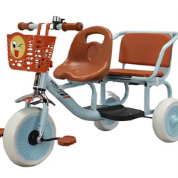 Triciclo Reversible para niños, bicicleta de 3 ruedas, cochecito doble para 2 bebés de 1 a 3 a 6 años