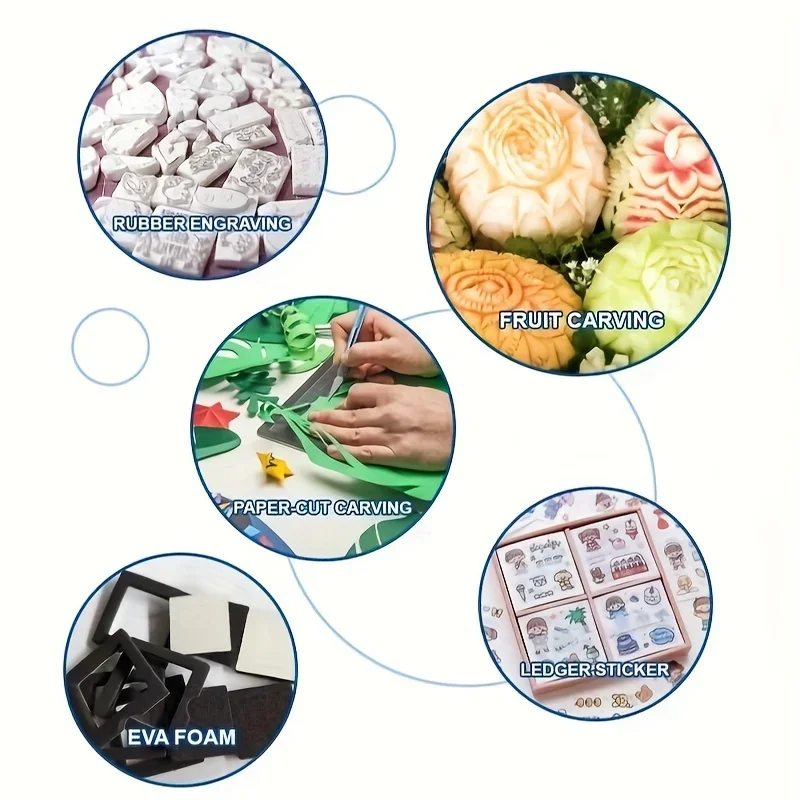 Cuchillos de talla de aleación 13 ultra duraderos de precisión de aluminio: hojas afiladas para recortes de papel, aplicaciones de películas y manualidades DIY - imagen 5