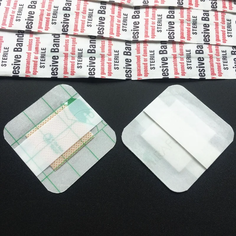 50 unids/set tirita transparente de forma cuadrada para vendaje de heridas parche impermeable vendaje adhesivo de primeros auxilios Woundplast - imagen 2