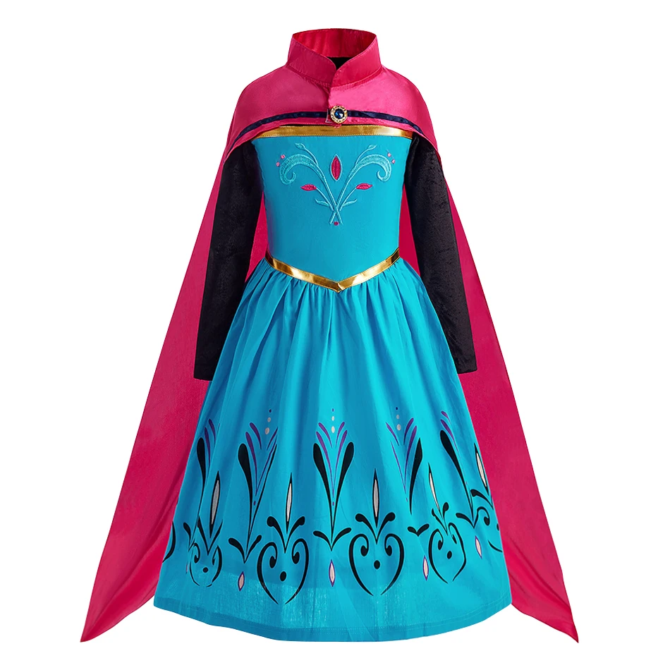 Vestido de princesa Anna para niñas pequeñas, ropa de Rapunzel, Reina de la nieve, Navidad, Halloween, fiesta de disfraces - imagen 3