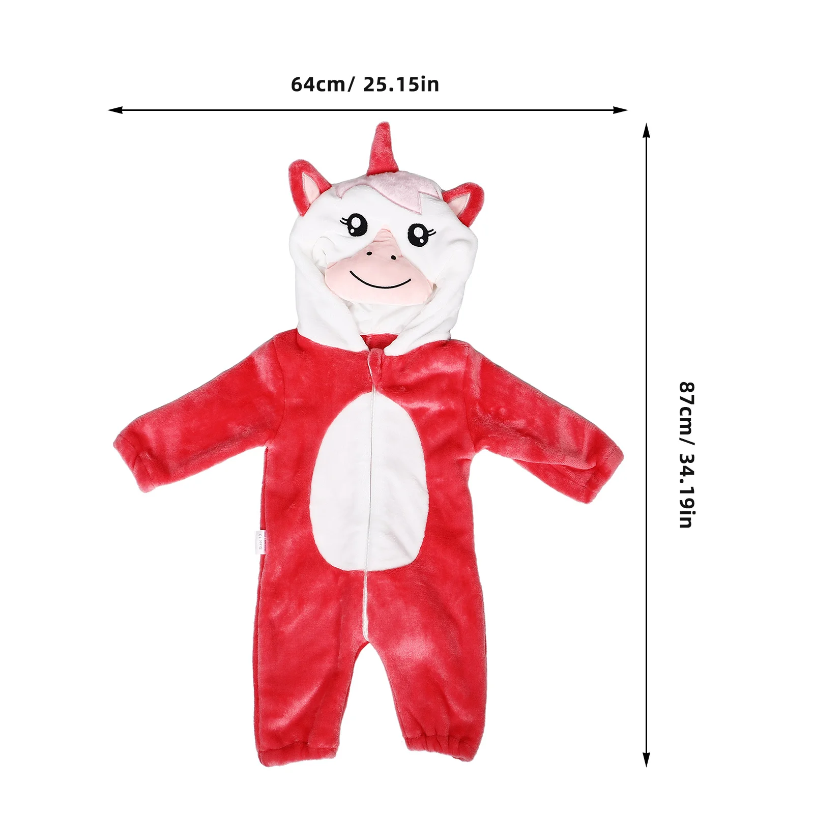 Mono para gatear de dibujos animados de Franela suave para niños, bonito disfraz de unicornio, fiesta de Cosplay para el Día de los niños de Halloween - imagen 2