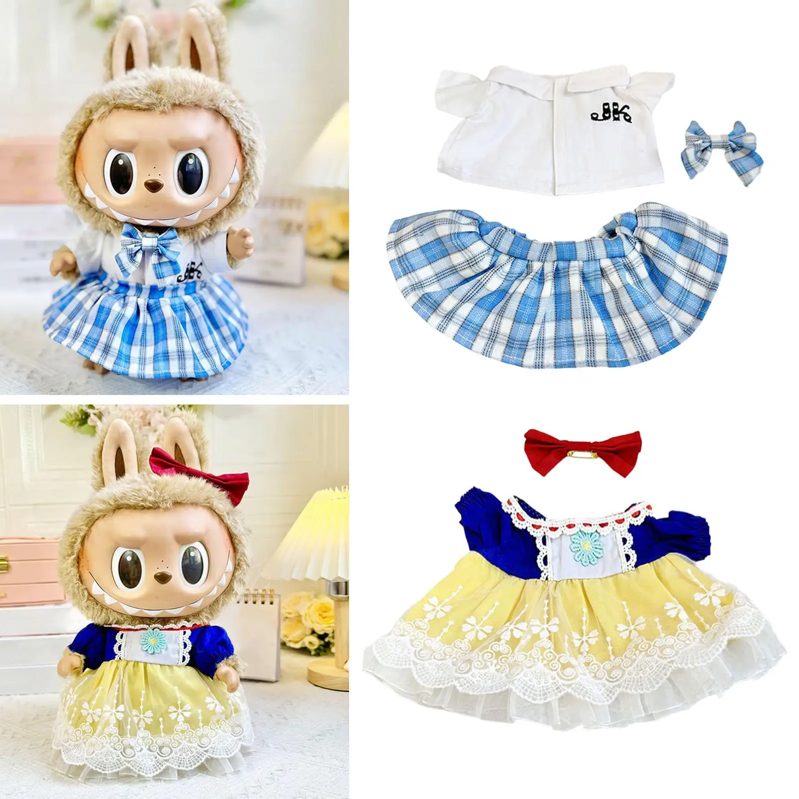 DIY Doll Outfit with Bow for 38cm Dolls for Imaginative Play