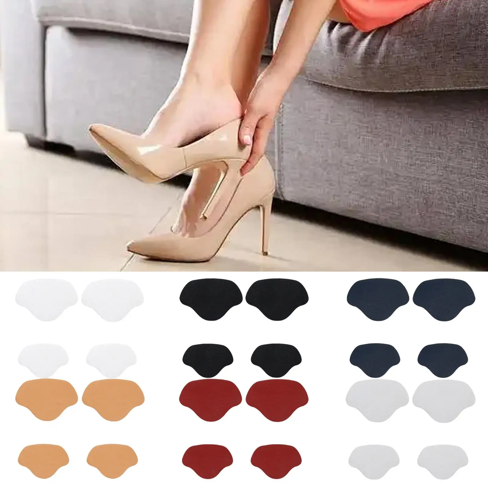 Protectores de talón para zapatos, 4 piezas, parche autoadhesivo para reparación de zapatos, utensilios para el hogar para Fitness, deportes, correr, adolescentes, atletas, hogar - imagen 2