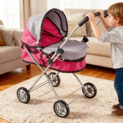 Cochecito de muñeca plegable ligero para niñas