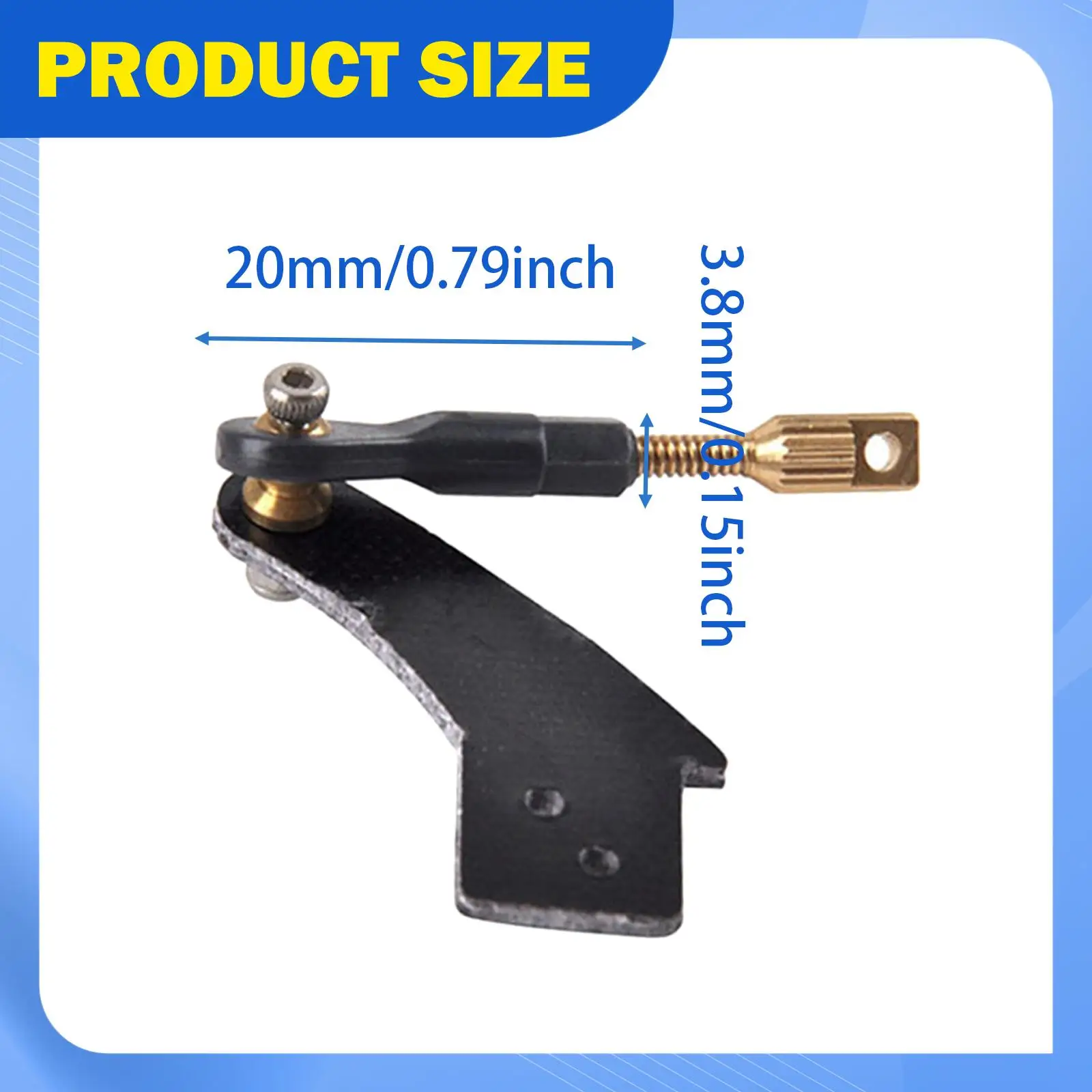 Rudder Angle Steel Wire Rudder Kit Single Cup Ball Joints 30E 30cc 3.8mmx20mm Ball Head End Accessories Replacement Repair Parts