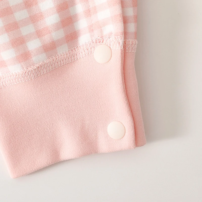 Conjunto de mameluco Unisex de algodón suave para bebé, Top de manga larga y monos a cuadros, bonito traje para gatear al aire libre para Halloween - imagen 5