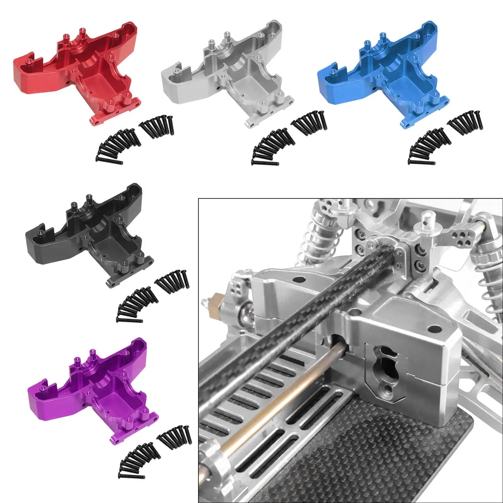 RC Car Upgrade Spare Part Differential Case Cover DIY Modified Model Replacements Accessories 1/14 RC Car Rear Gearbox Cover