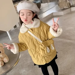 Chaqueta de algodón con forro de felpa para niña