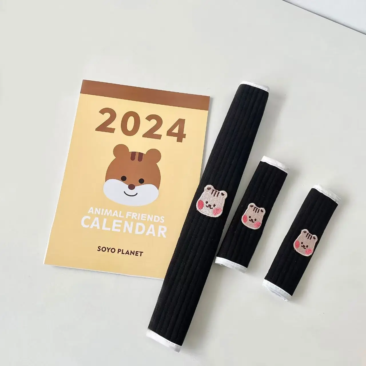 Cubierta protectora para manillar de carrito de cochecito, protector de hombro con bordado de animales, toalla de agua antimordida, accesorio para pasamanos delanteros - imagen 4