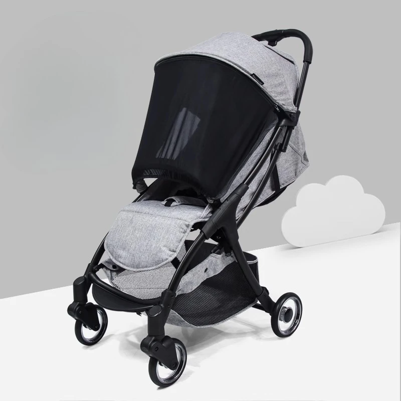 Buggy plegable de grado de avión, suspensión de 4 ruedas, parte delantera giratoria, dosel de 3 posiciones, pliegue instantáneo, apto para llevar - imagen 2