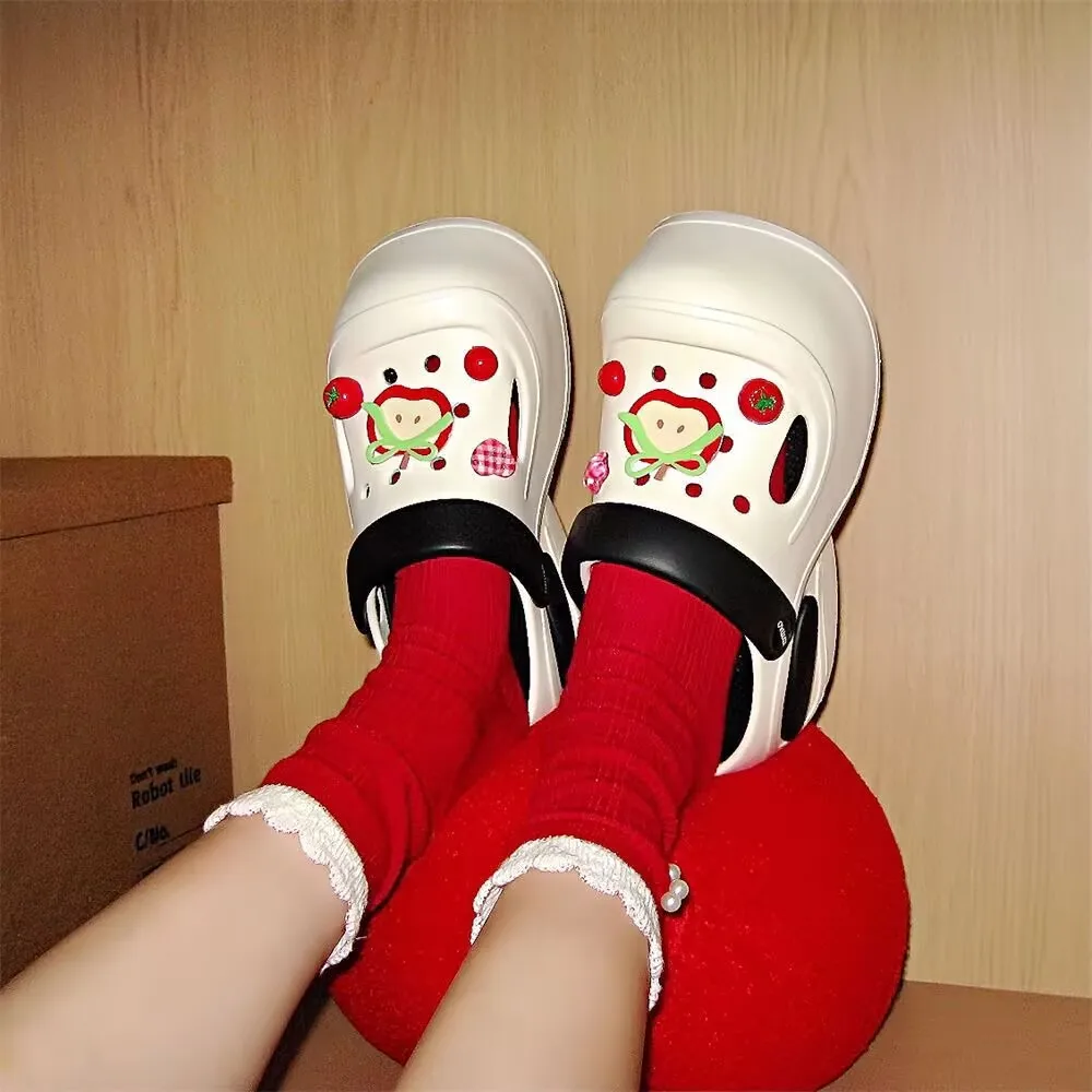 Zuecos de plataforma para mujer – Estilo cuña con suela EVA gruesa - imagen 5