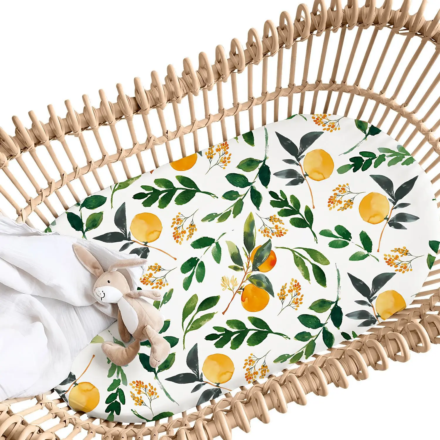 Sábana para cuna de bebé de algodón de muselina suave y transpirable, Sábana ajustable para recién nacido, Sábana para cuna de guardería hipoalergénica para bebés Universal - imagen 3