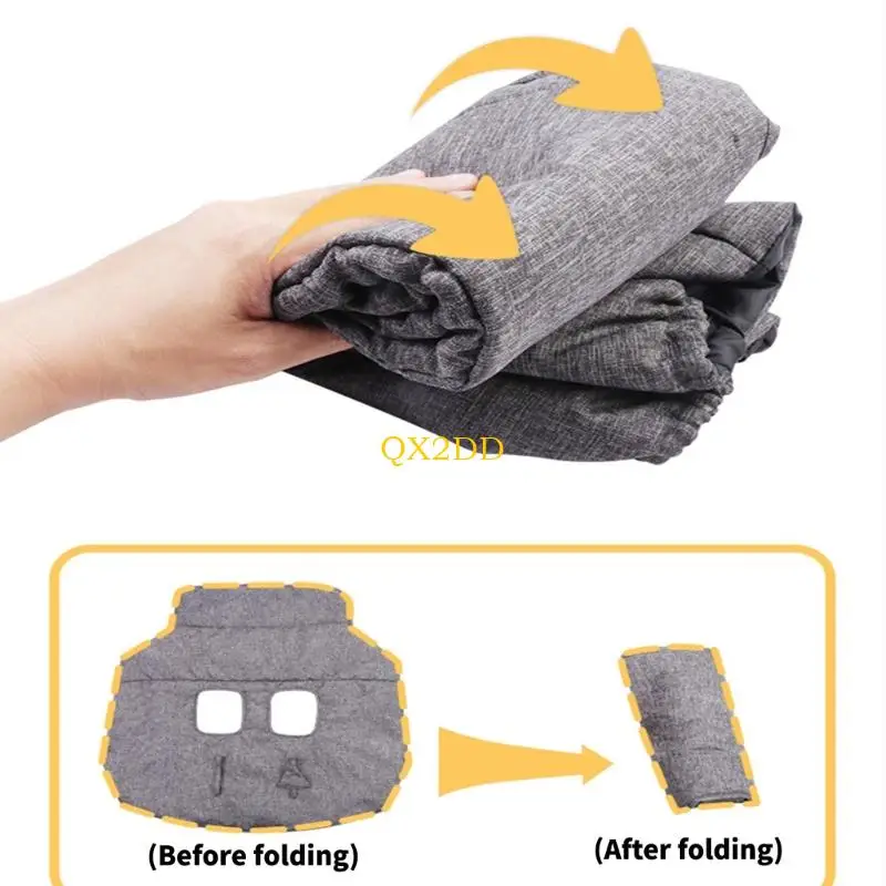 QX2D Funda para silla comedor infantil lavable a máquina, funda plegable para uso público, protecciones 360 ​​grados, - imagen 2