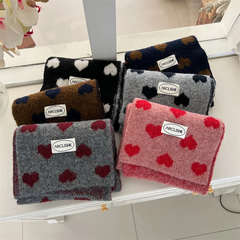 Nueva bufanda coreana para niños, calentador de cuello tejido de lunares Jacquard de invierno para niñas, bufanda suave y gruesa para bebés, accesorio bonito - imagen 4