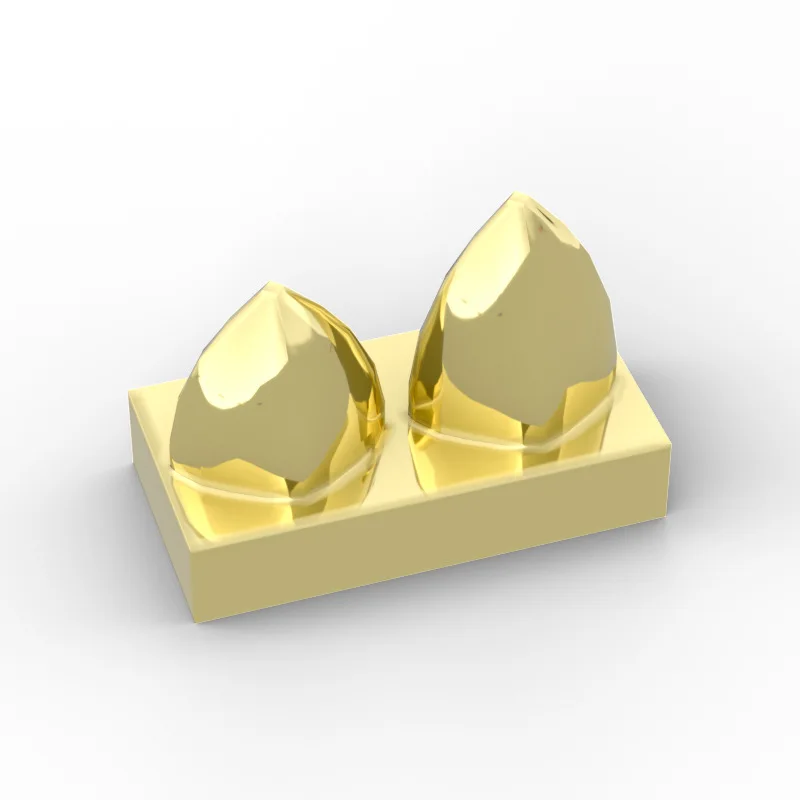 200 Uds. Piezas de ladrillos MOC compatibles 15209 placa 1x2 especial con dos dientes verticales bloques de construcción partículas DIY juguete cerebral para niños - imagen 2