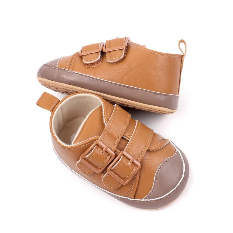 2025 nuevos zapatos de bebé de otoño moda Primavera infantil clásico primeros caminantes suela de goma de cuero antideslizante zapatos casuales para niños pequeños - imagen 5