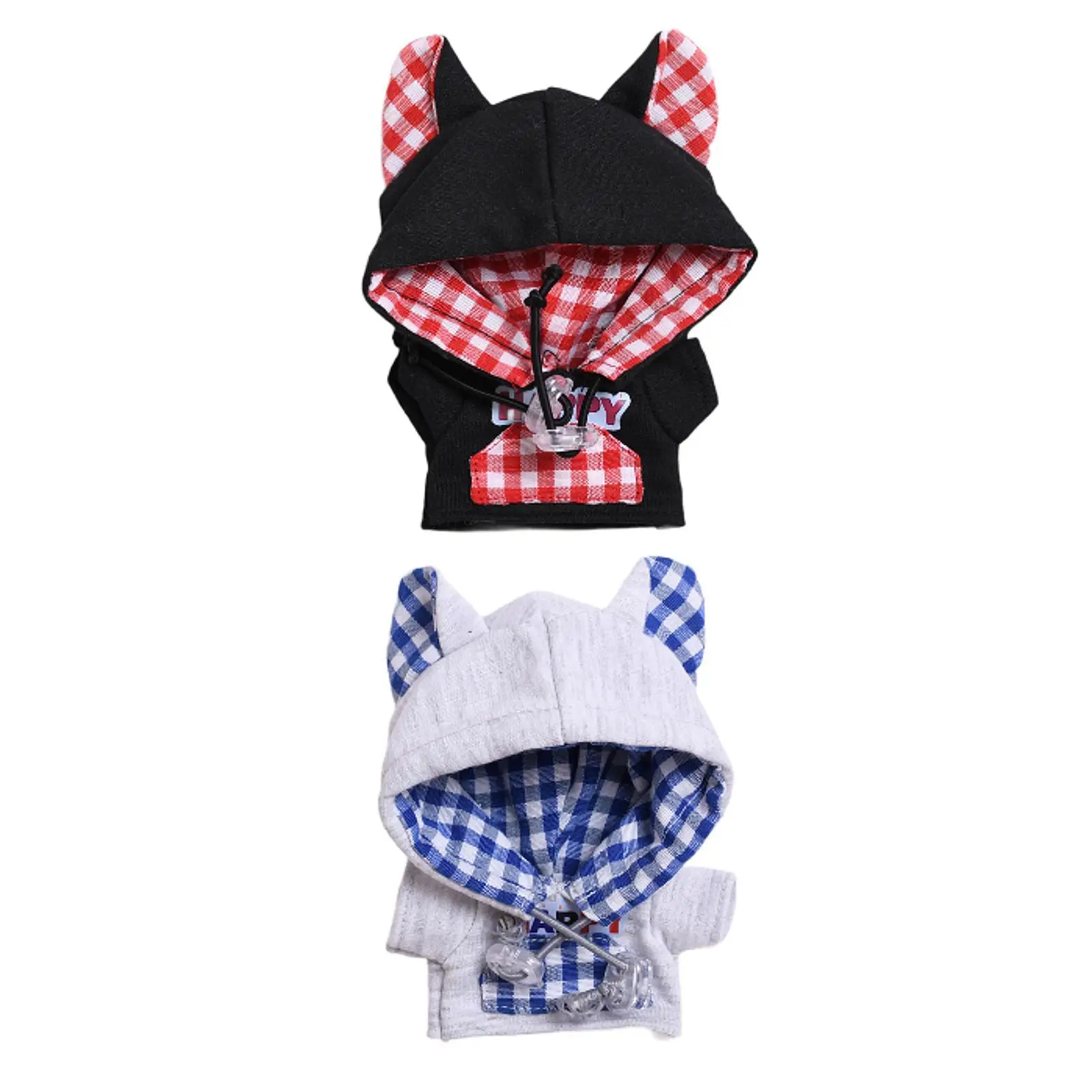 15/17cm Doll Clothes Hooded Sweatshirt Costumes Soft Stylish DIY Plush Doll Accessories Dress up Cartoon Doll Costume for Kids