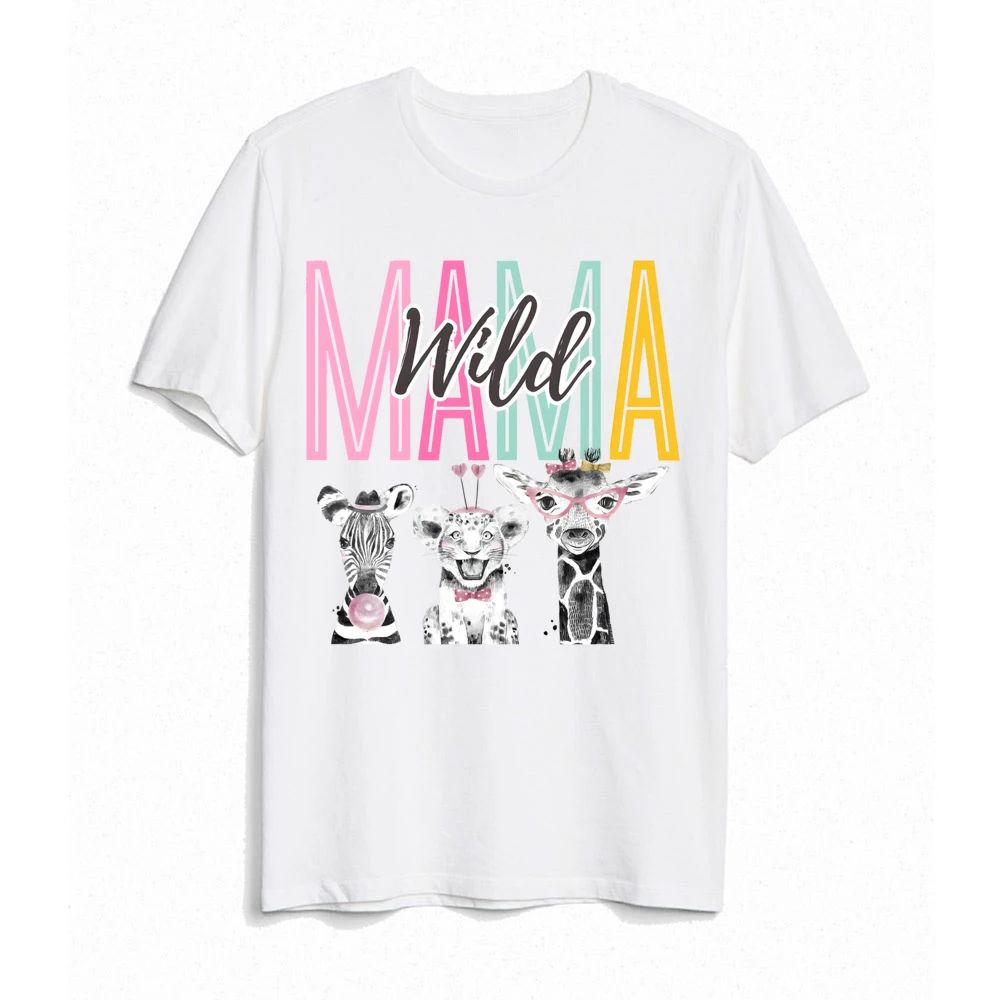 Camisas a juego con estampado de dos animales salvajes para fiesta en la jungla, papá, mamá, hermana, traje a juego para niños, camiseta, ropa familiar de cumpleaños - imagen 4