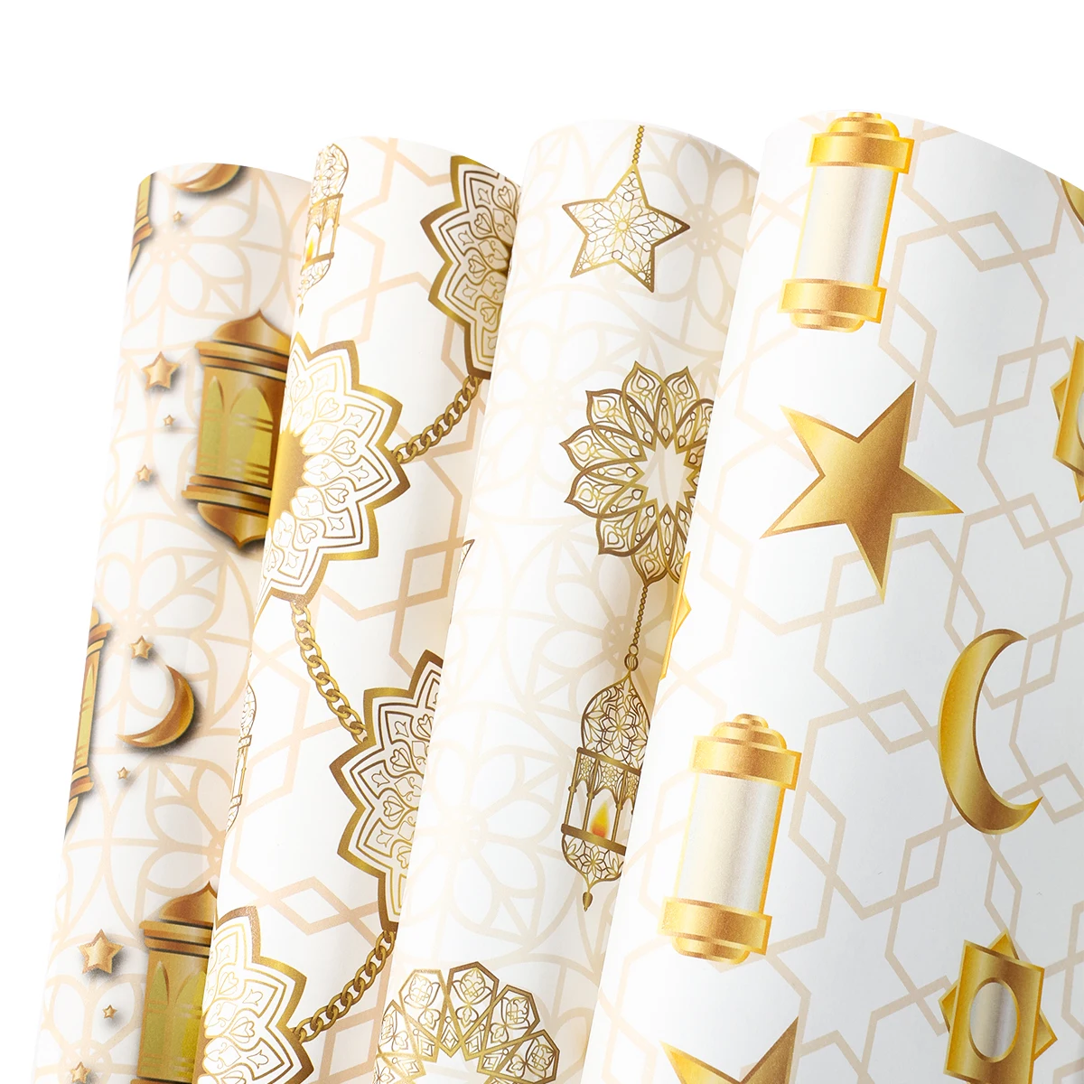 4/8/12 Uds Eid Mubarak papel para envolver regalos decoración de Ramadán 2025 papel de regalo Eid Ramadán Kareem fiesta musulmana islámica Eid Al Adha - imagen 4