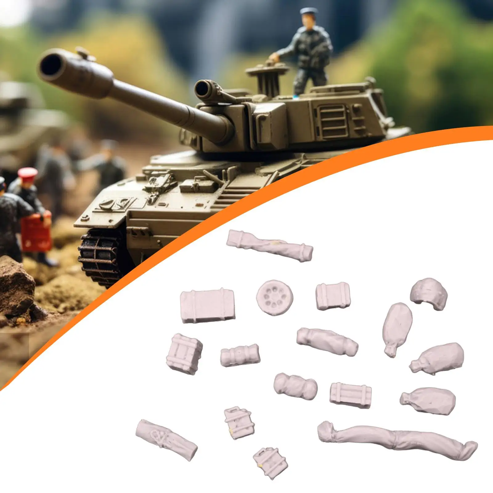 Paisaje de terreno para mesa, escena DIY pintable, coleccionables, juego de rol, juego de reposición a escala 1:72, modelo en miniatura