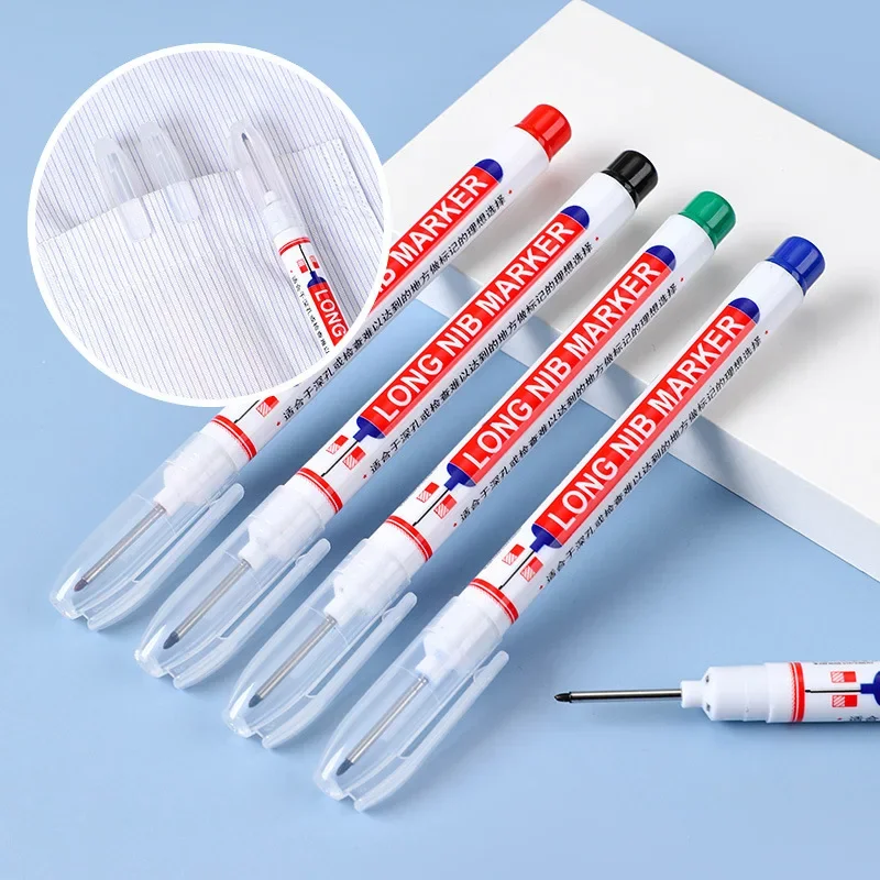 5 unids/set 20mm agujero profundo marcadores de cabeza de punta larga para bolígrafo perforador de Metal impermeable decoración de carpintería de baño multiusos - imagen 2