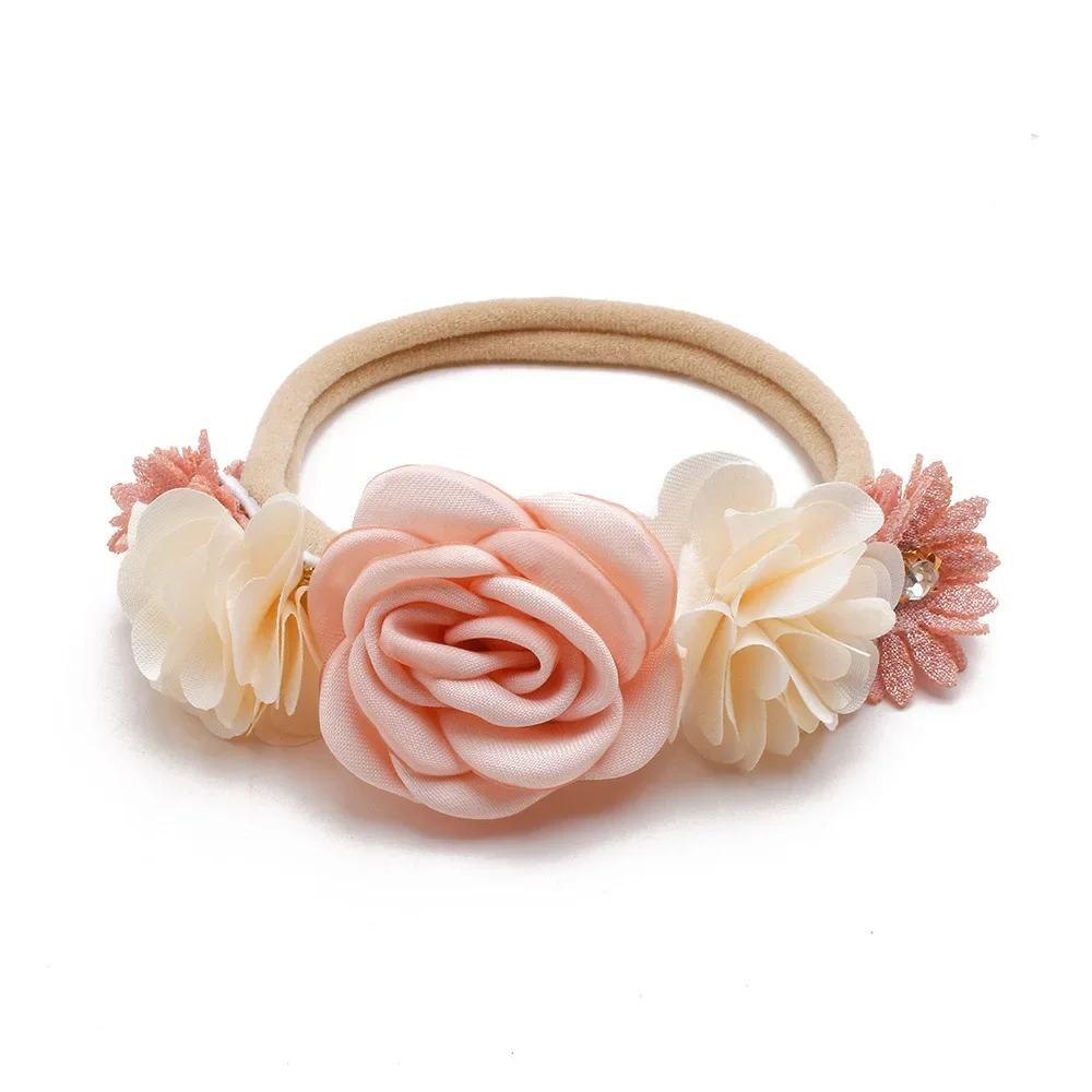 Diadema de flores para bebé elástica 0-12 meses - imagen 3