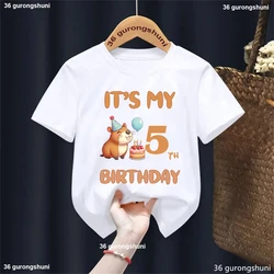 Camiseta infantil capibara – Diseño birthday