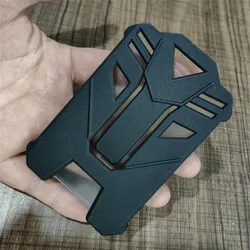 Funda para tarjetas escolares vertical negra transparente
