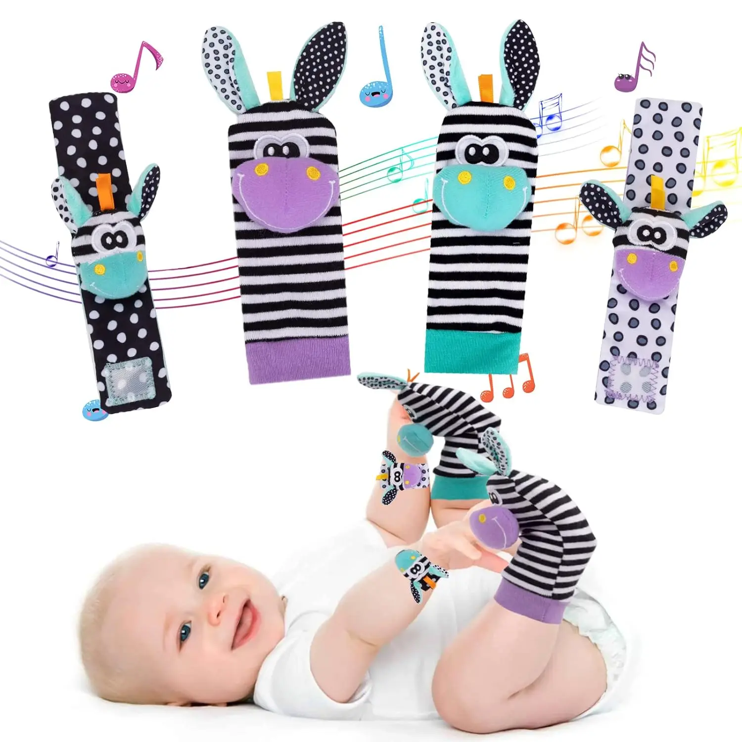Purple Giraffe 4PCS