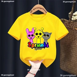Camiseta Sprunki Retake infantil – Estampado multicolor para niño