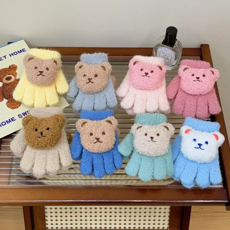 Guantes de invierno para niños – Estampado de oso - imagen 3