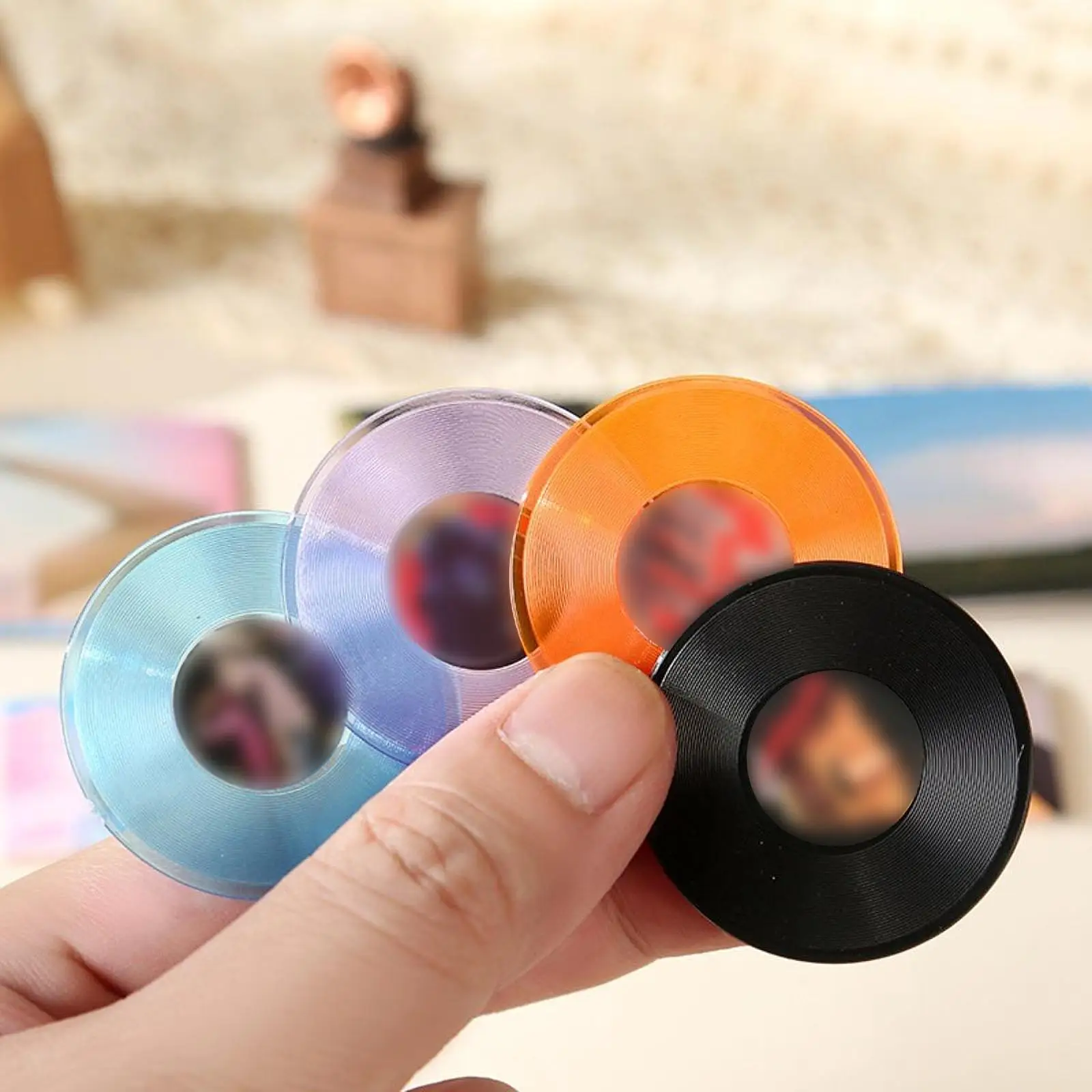 Discos de vinilo miniatura para casa de muñecas, decoración