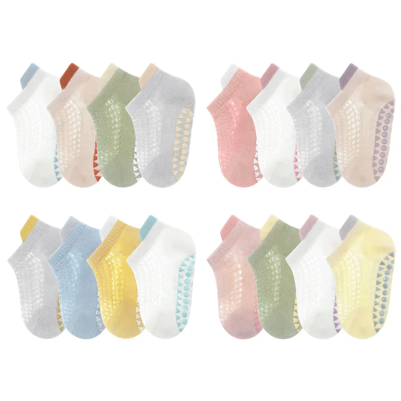Calcetines antideslizantes de algodón para bebé y niño – Verano