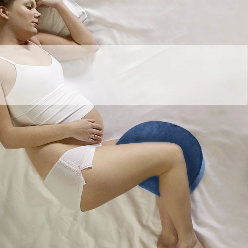Almohada de cuña para embarazo, almohadas de maternidad de espuma viscoelástica de doble cara, soporte para el cuerpo, vientre, espalda, rodillas, cojín de cintura - imagen 4