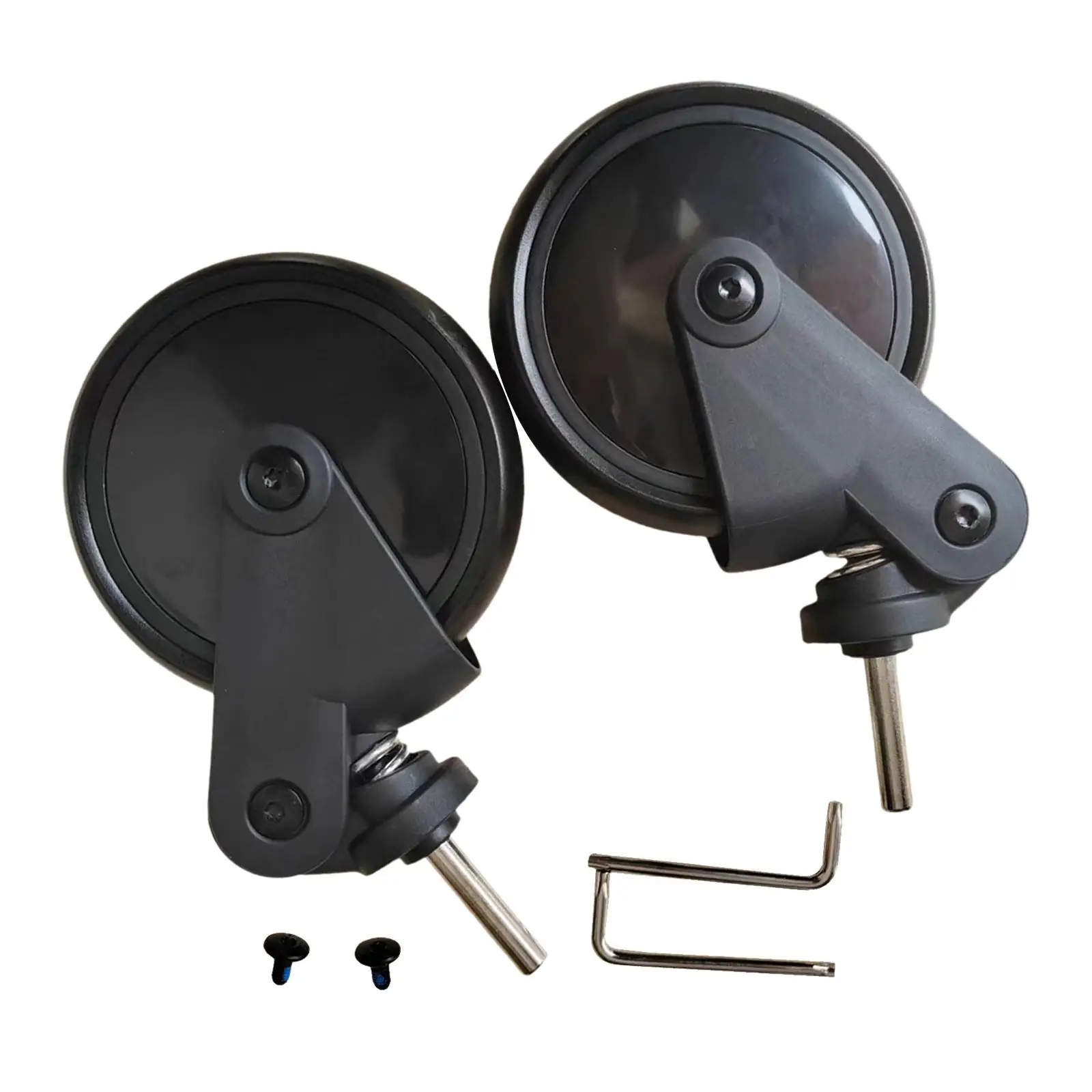  Stroller Replacement Wheel Stroller Repair Tire Practical Wear Resistant with Wrench Screws Accs