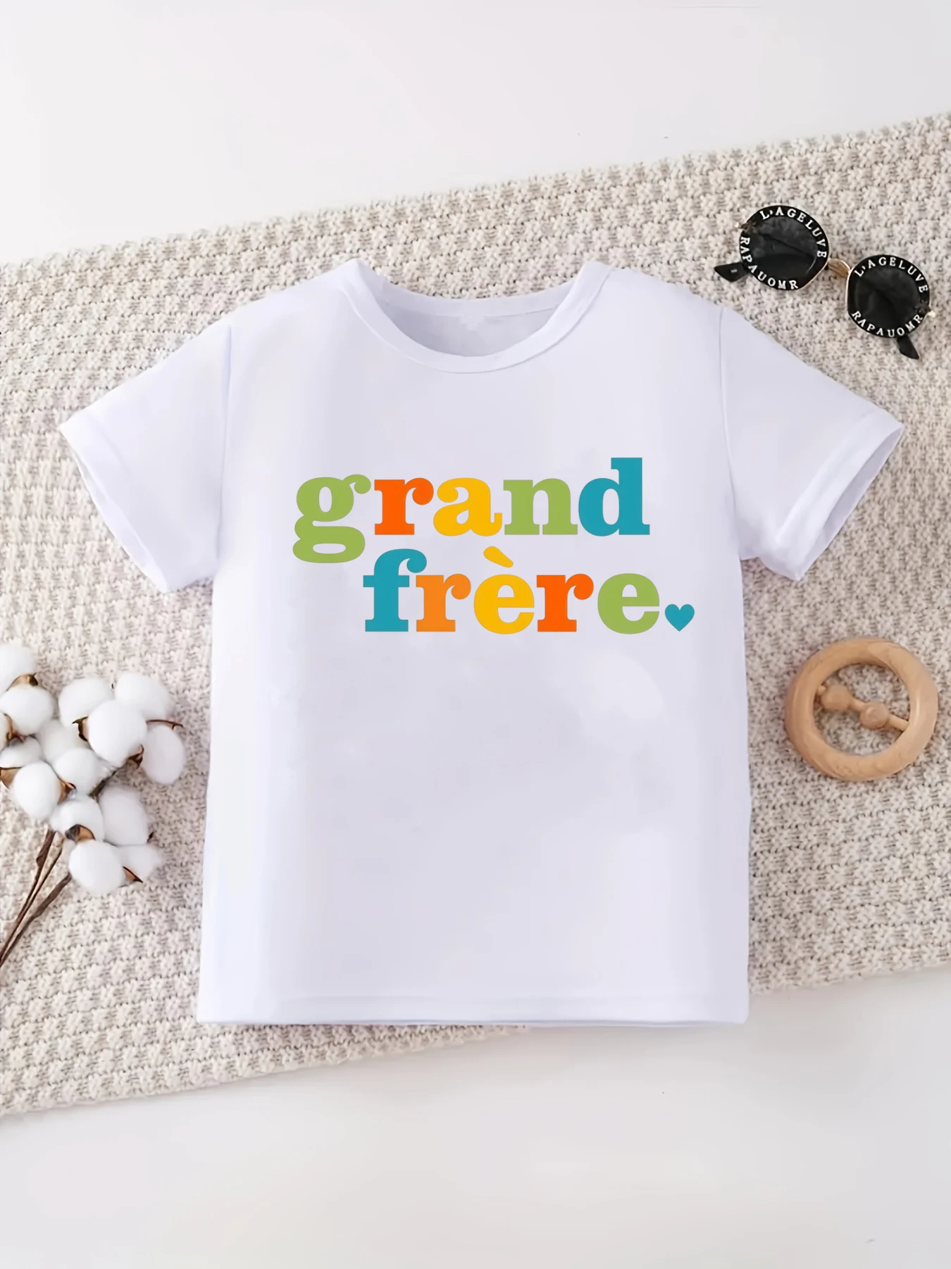 Camiseta niño Franch Gran Hermano y Pequeño con corazón divertida - imagen 4