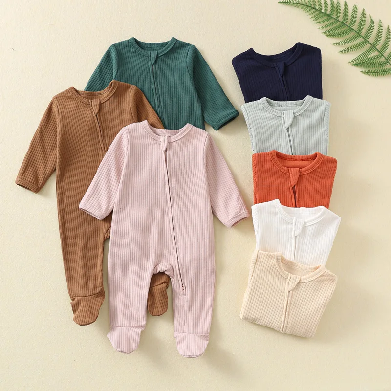 Mameluco pijama bebé invierno con cremallera y manga larga - imagen 3