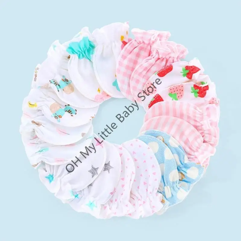 M76C 신생아 아기 면 만화 장갑 남여 공용 아기 장갑 0-5개월 아기 - imagen 3