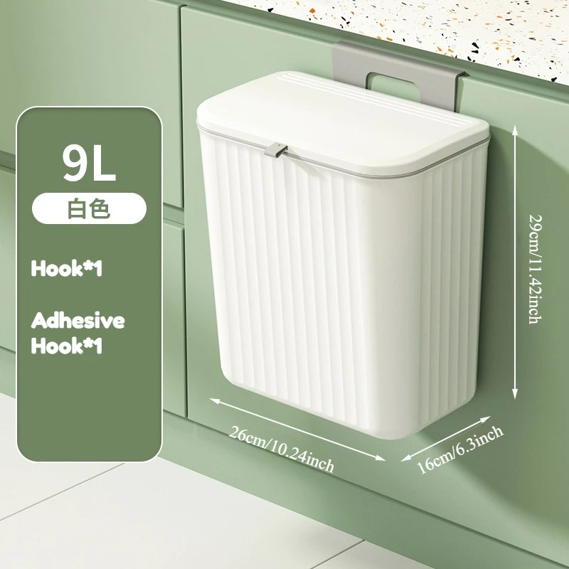 Cubo de basura de pared para cocina, montaje ahorrador de espacio - imagen 2