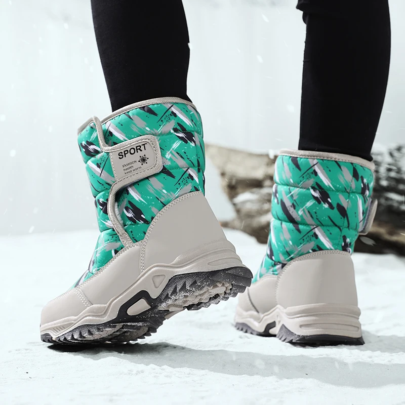 Botas de nieve para niña con forro polar y suela antideslizante - imagen 5