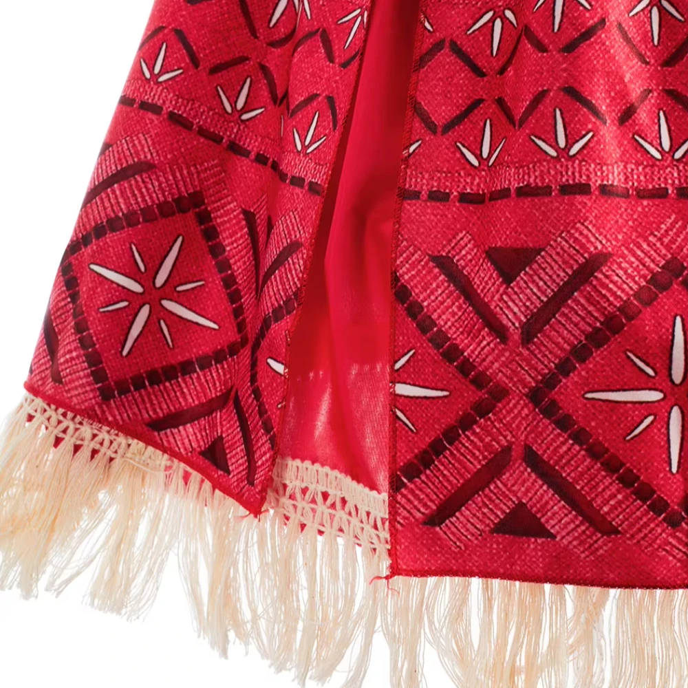 Vestido estilo polinesio para niñas – Tirantes y cinturón de conchas - imagen 3