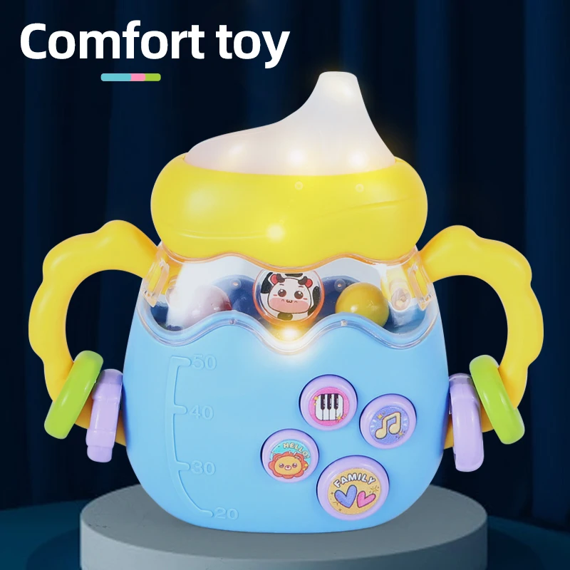 Biberón sonajero rompecabezas juguete de educación temprana bebé teaser chupete regalo de Navidad agarre para recién nacido entrenamiento historia musical - imagen 4