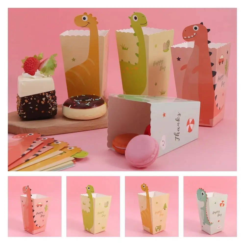 Cajas de dinosaurios de dibujos animados para niños, decoración de fiesta de cumpleaños, 12 piezas - imagen 4