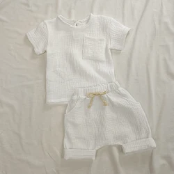 Conjunto de verano de algodón orgánico para bebé – 2 piezas unisex