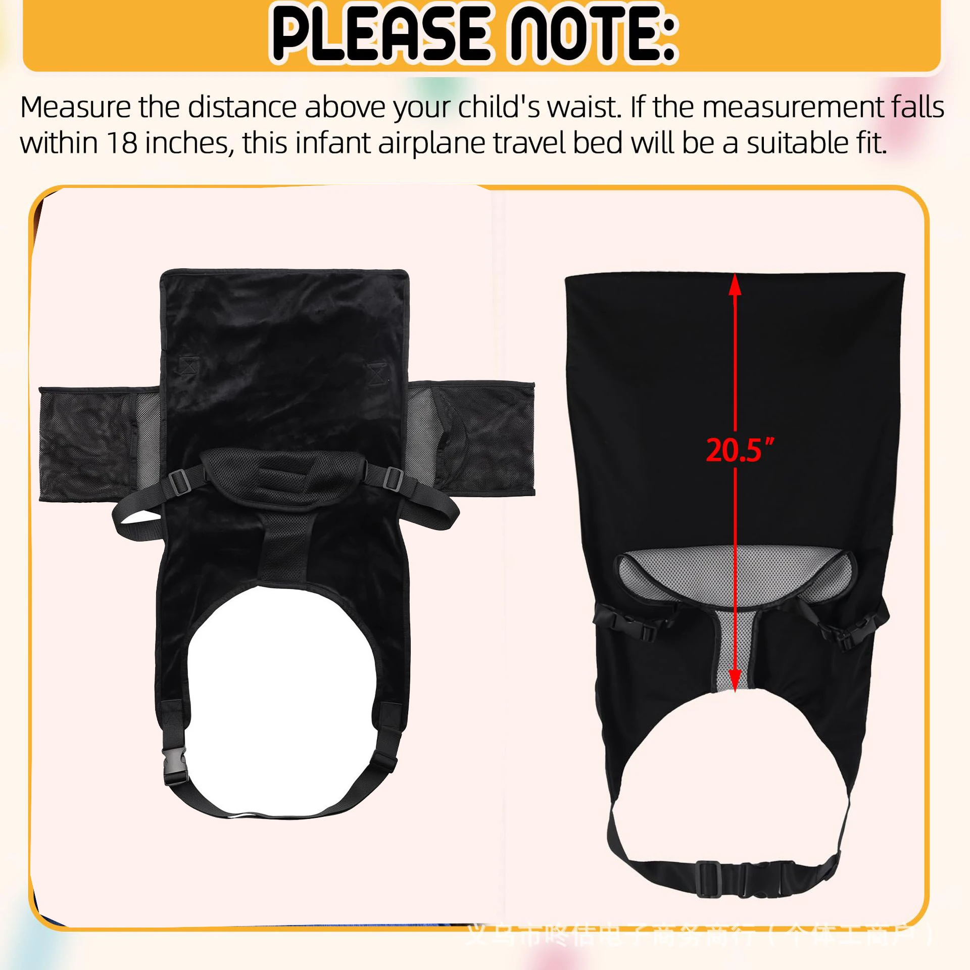 Reposapiés de avión para niños – Extensor de asiento ajustable y portable - imagen 5